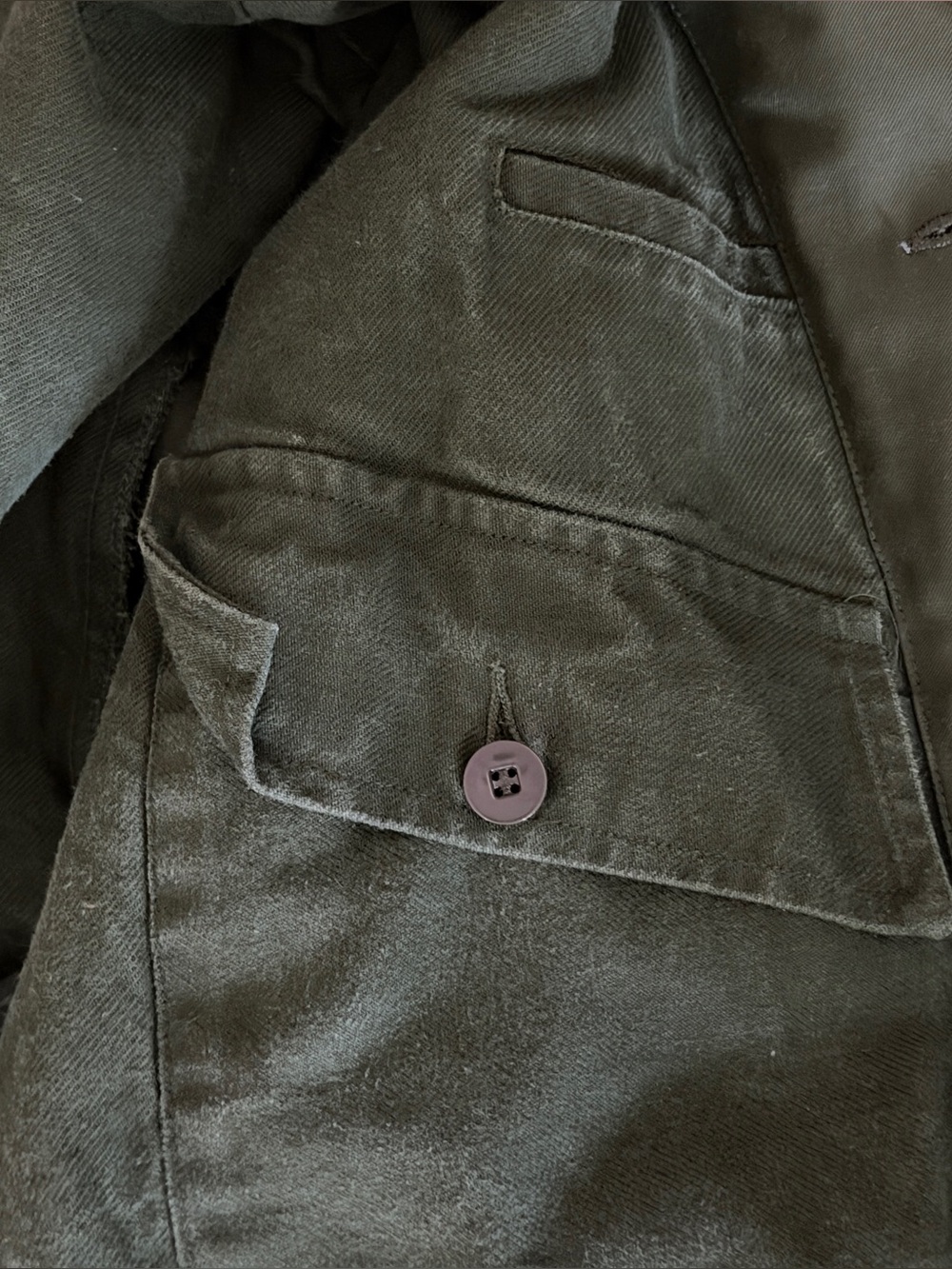Vintage 1968 Swedish Army Military Green Jacket E 104 Chest 48” Chore Hunting - Picture 13 of 16